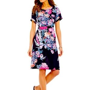 Joules Black Floral Mini Dress
